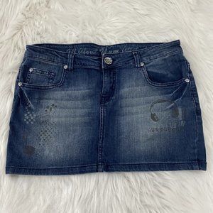UMM underground music movement womens jean skirt size 30 stretch